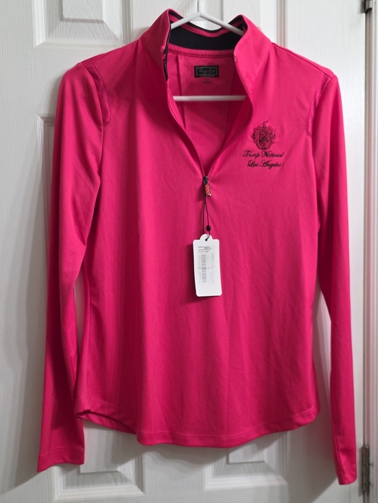 Greg Norman Collection Tops - NWT Trump Golf By Greg Norman Hibiscus Pink 1/4 Pull Over -  Size S/P